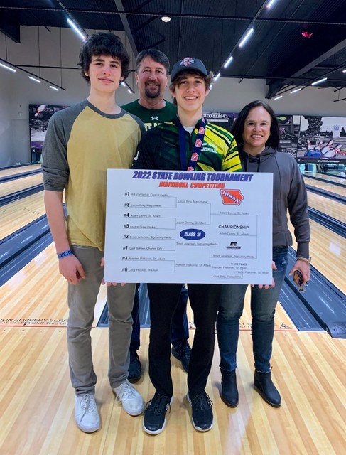 2022 State Bowling Champion Adam Denny and Family
